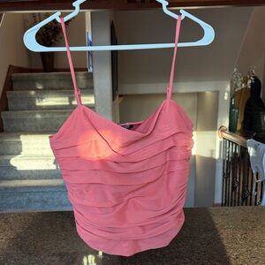 Express Coral Ruched Camisole